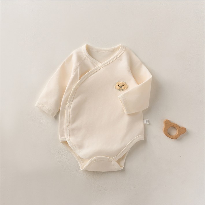 베베니즈 신생아용 뽀글구름 심플 배냇바디수트