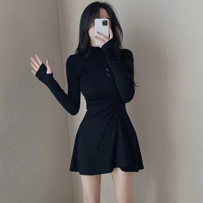 피어니스트 하프넥 슬림핏 미니원피스 피어니스트 하프넥 슬림핏 미니원피스