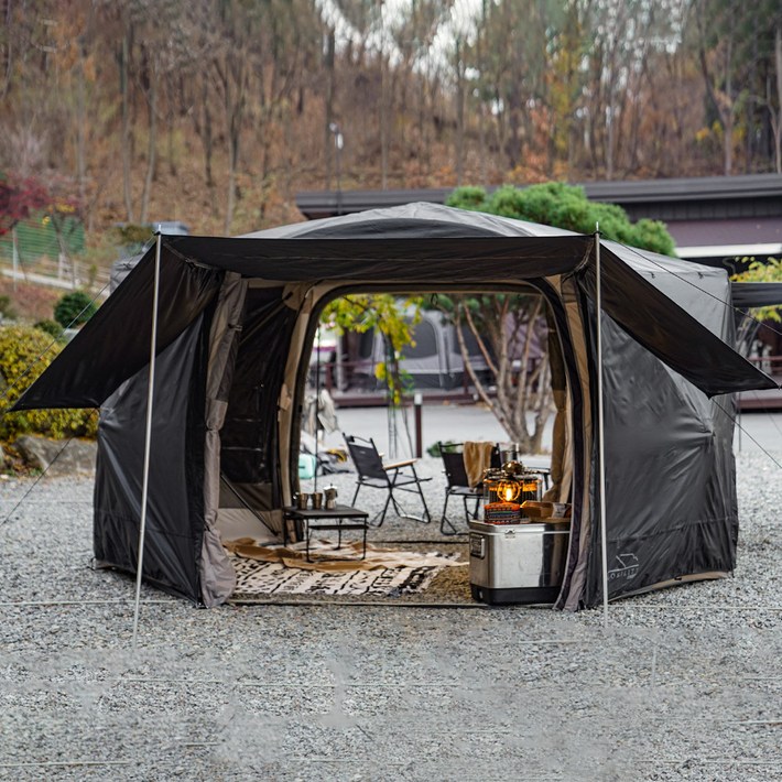 아이두젠 옥타곤 원터치 텐트 파워쉴드 육각 풀플라이 방한 커버  보관가방 세트