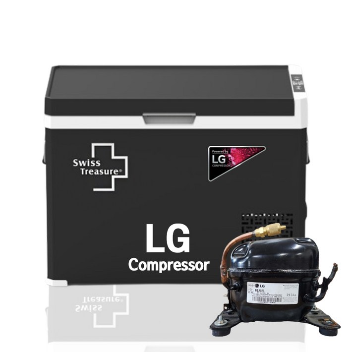 해외직배송 스위스트레져 LG콤프레셔 듀얼 인버터 차량용 냉장고 캠핑 냉장고 40L,50L 국내 AS, 50L