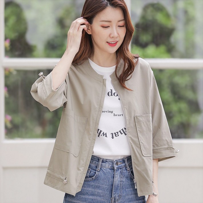 물론 여성 인견 릴렉스 블루종 자켓