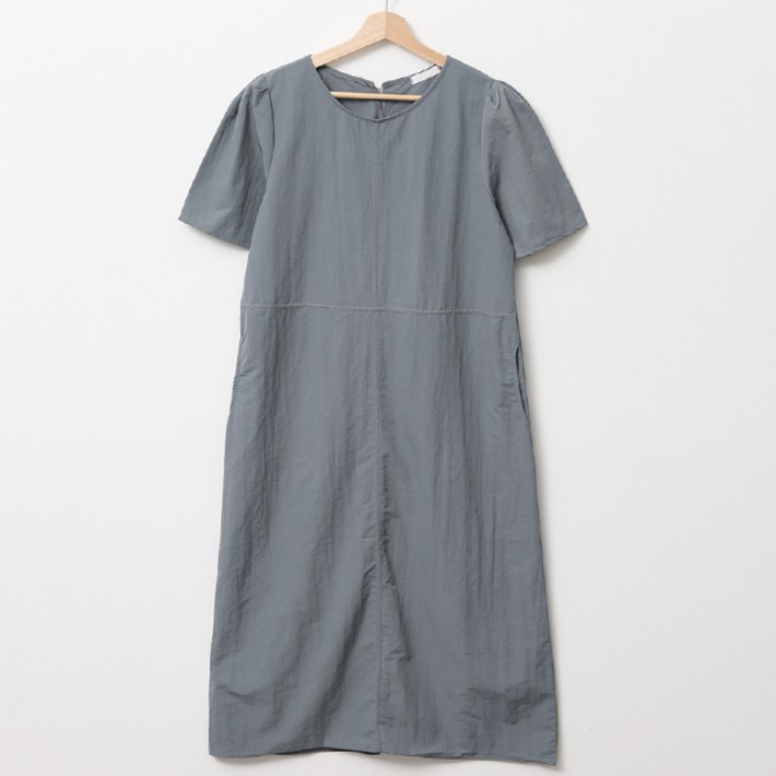 봉봉스토리 모데르노 스티치 나일론 여성 롱 원피스 여름 바스락