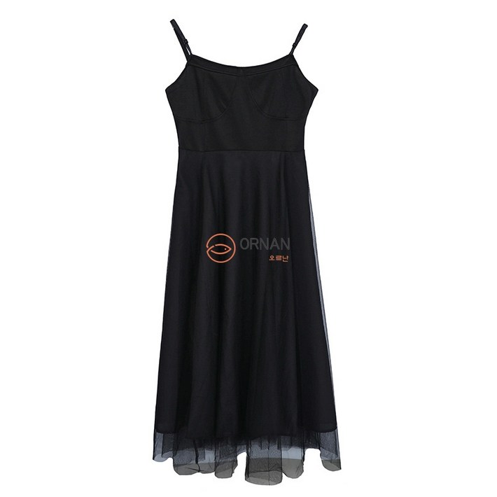 오르난 여성 빅사이즈 끈나시 원피스 R802