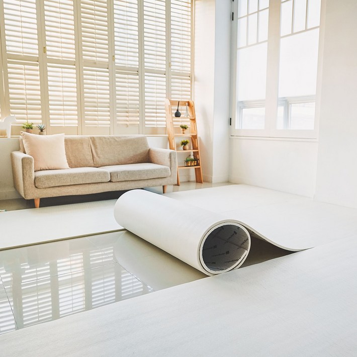 디자인스킨 셀프시공 롤매트 4m 110 x 400 x 1.6cm  베이직 크림