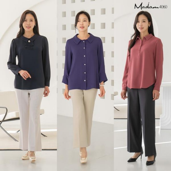 마담4060클래씨블라우스 마담4060 클래씨 블라우스 3종