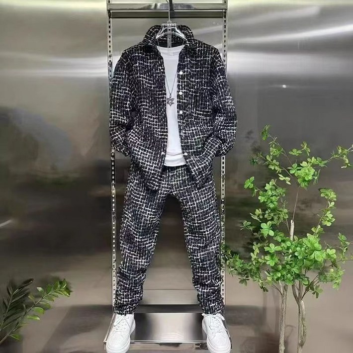 남성 가을 세미정장 셋업 세트 캐주얼 수트 상하의 트렌디한 무대의상 활용