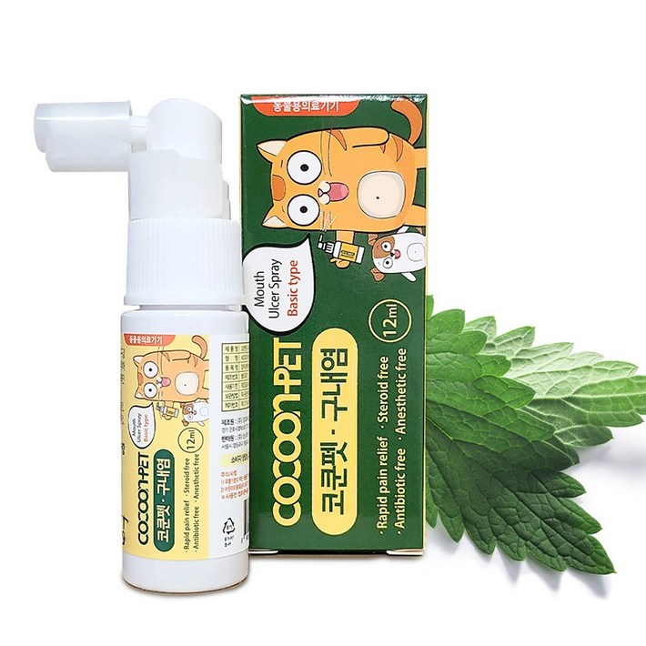 코쿤펫 반려동물 구내염 치료제 캣닢향, 12ml, 1개