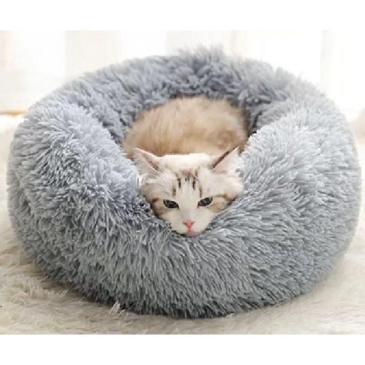 우기펫 반려동물 도넛방석, 다크그레이, 1개