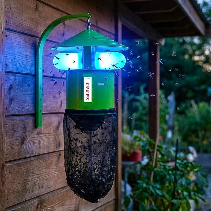 대형 업소용 모기포충기 해충퇴치기 모기퇴치기 삼파장led, 300평