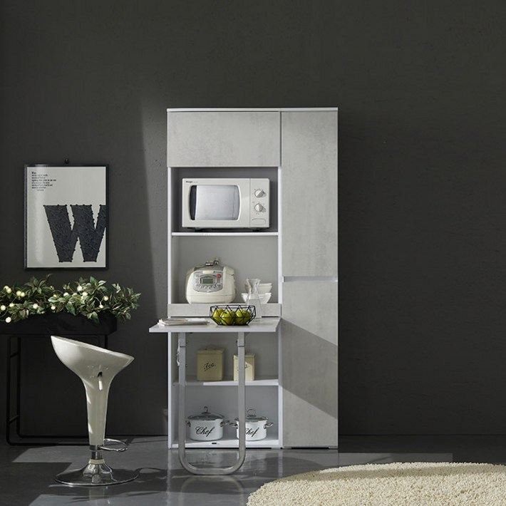 퍼스웰 루비 LPM코팅 1800접이식 식탁렌지대300틈새장CWOPT001, 선택12 CW066 빈티지그레이