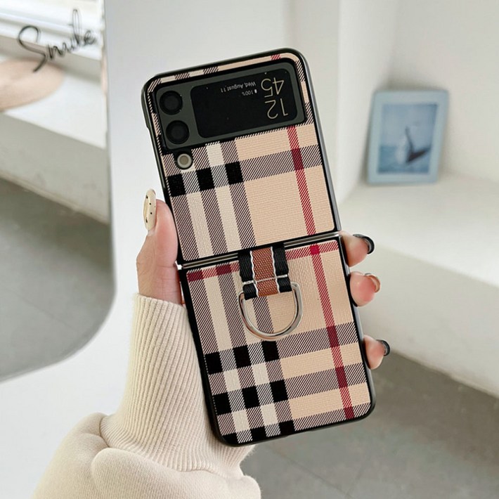 투어드밴스 체크 고리 링 럭셔리 패턴 제트플립 케이스