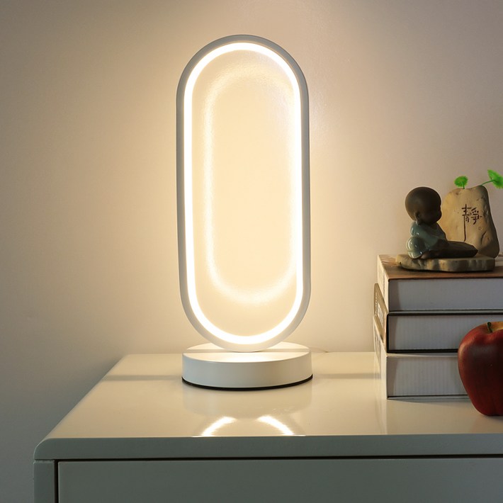 Danni 침실 인테리어 수면등 LED 조명 무드등, 화이트