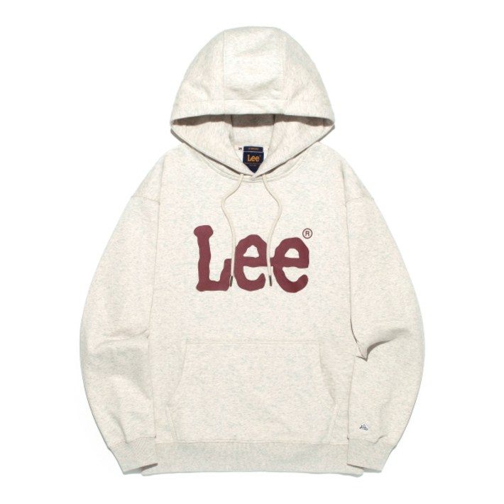 매장정품 리 LEE 빅 트위치 로고 후드 티셔츠 오트밀 186013