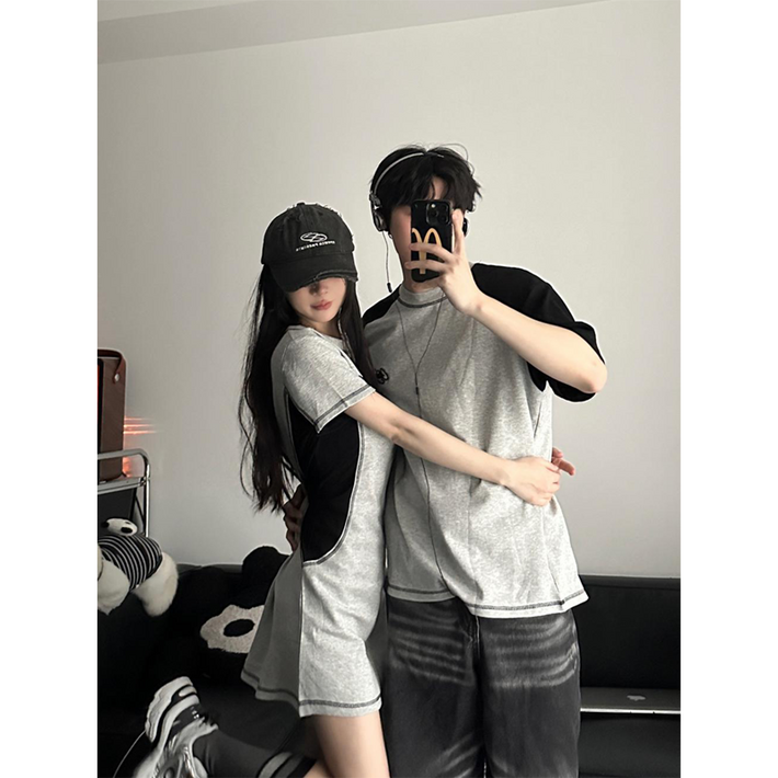휘잇 여름 커플 시밀러룩 휴양지 바캉스 미니 원피스
