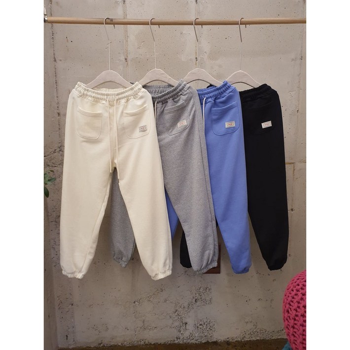 봄신상 무배 뮤즈 패치 4컬러 조거 밴딩 바지