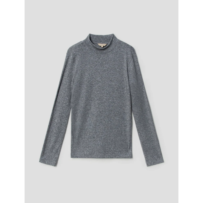 BEANPOLE 빈폴 레이디스  Essential 그레이 울 블렌드 하프넥 티셔츠 BF1941C013