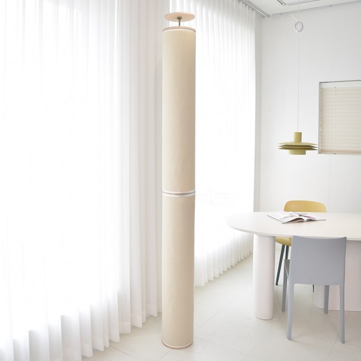 캣트럴파크 본능적타워 고양이 수직 스크래쳐 캣타워 2단 기본구성 발판없음 226cm245cm, 아이보리, 1세트