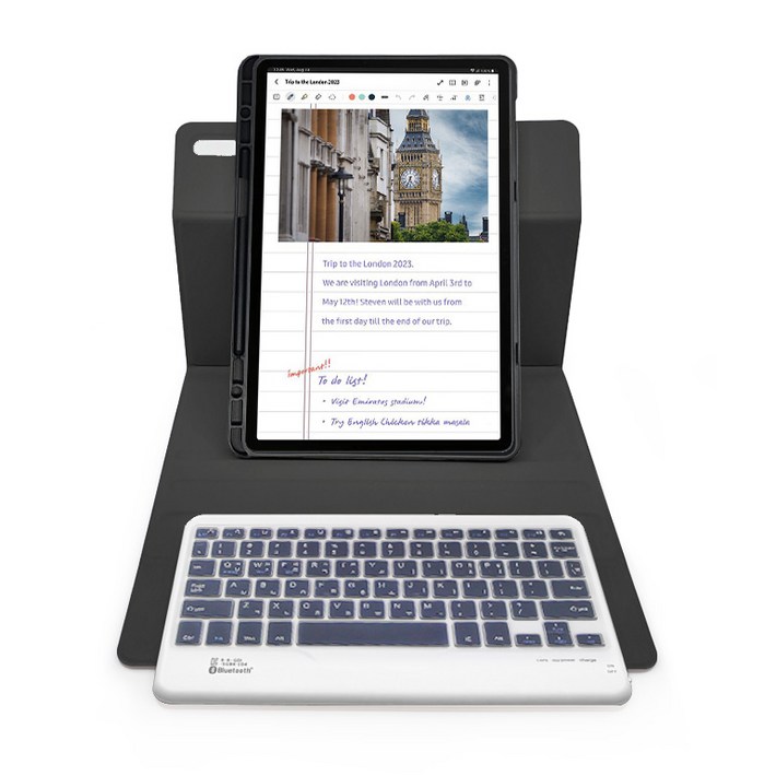 갤럭시탭 S9 11 호환 콤비 360회전 블루투스 키보드 세로거치 북커버 S펜수납 케이스