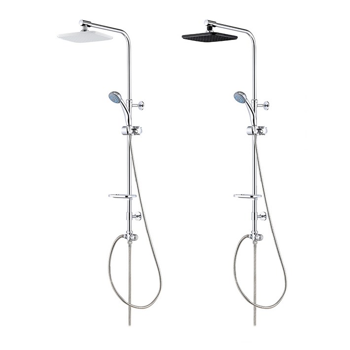 바스럽 국산 분리형 해바라기 샤워기 기존 타공 사용 가능, 화이트, 1개