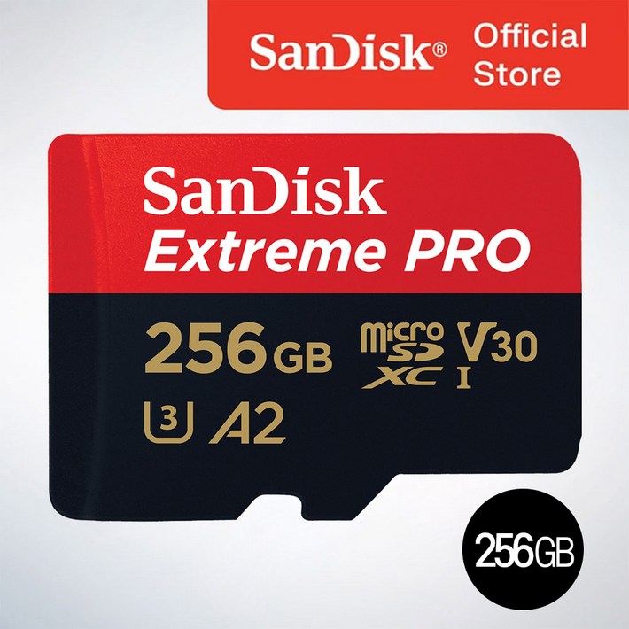 샌디스크 코리아 공식인증정품 마이크로 SD 카드 익스트림 프로 QXCD 256GB ( SD 아답터포함 )