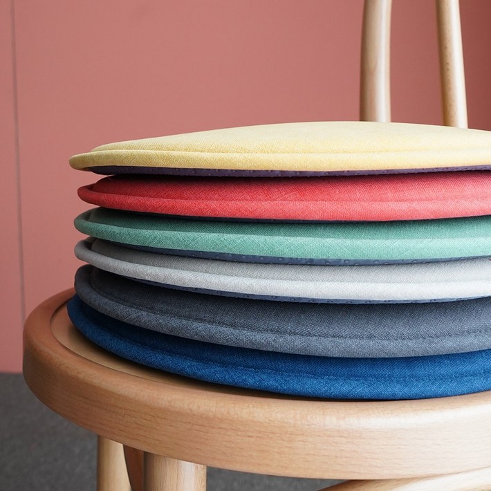 마카롱 식탁 의자 미끄럼방지 원형 방석