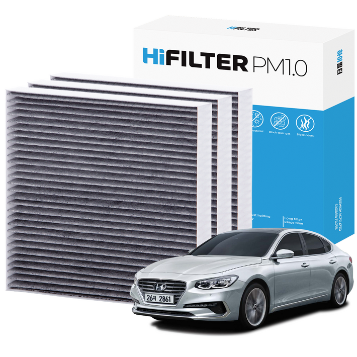 21 하이필터 PM1.0 활성탄 자동차 에어컨필터 현대