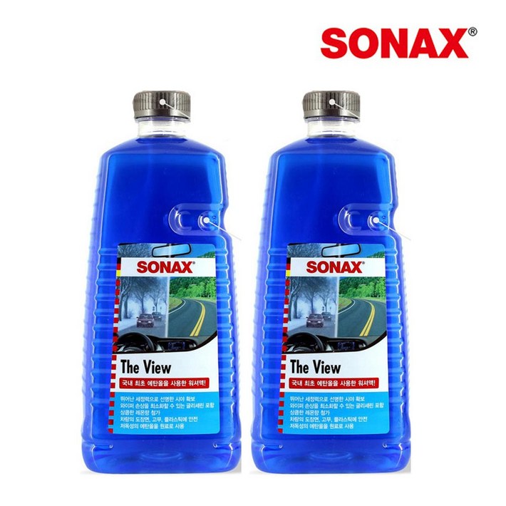 소낙스 더 뷰 에탄올 워셔액, 2L, 2개