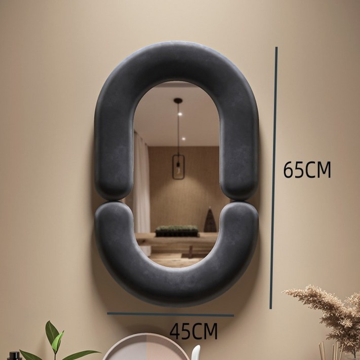 조디악 거울 무스타슈 미러 미드센추리 욕실 라운드 볼륨 카페 타원형 인테리어 20230423