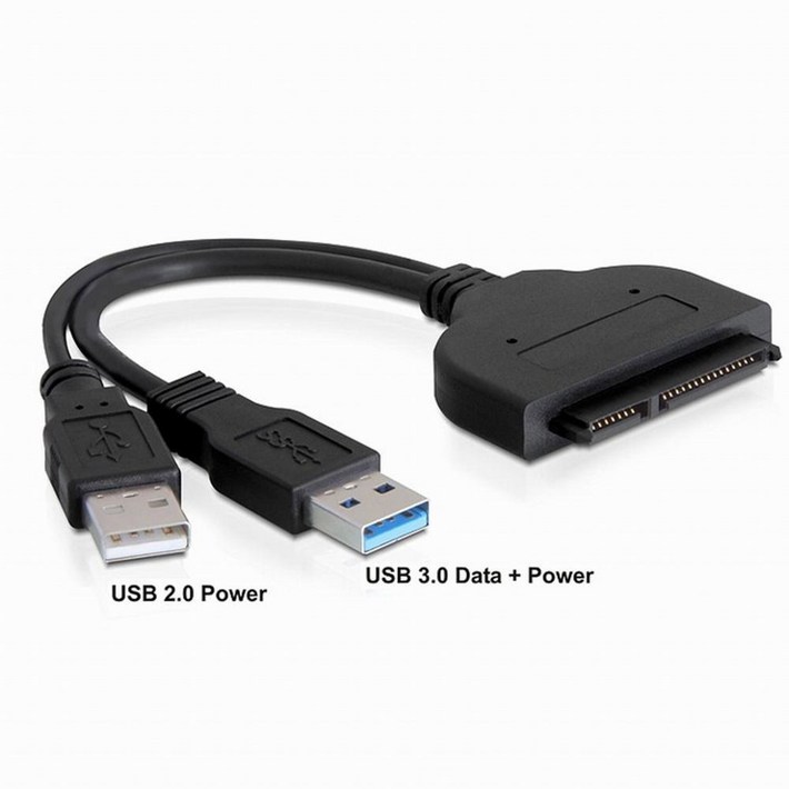 USB 3.0SATA 22 핀 추가 USB2.0 전원 어댑터 satausb Y 케이블, 2.5 하드 디스크 드라이버 SSD 5Gbps 25cm
