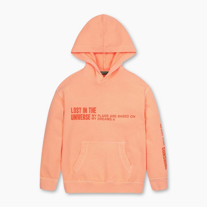 베네통키즈공식 피그먼트 후드 맨투맨3WITC204GOR