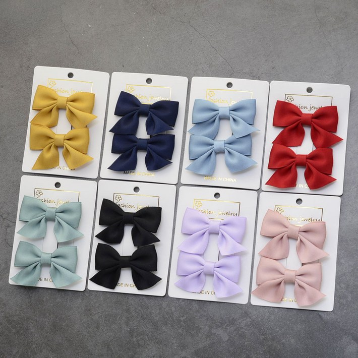 HANNAL 소녀 리본핀 세트