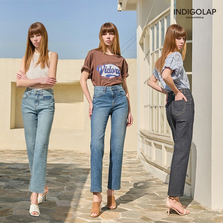 인디고랩 여성 씬 블루 COOL 데님 3종 25썸머