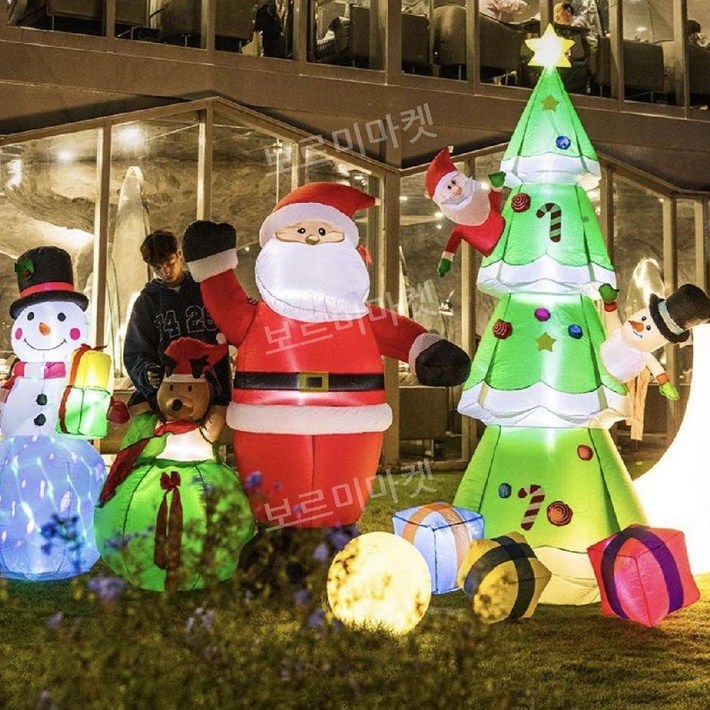 벽타는 산타 크리스마스  대형 풍선 눈사람 트리 외부 대형인형