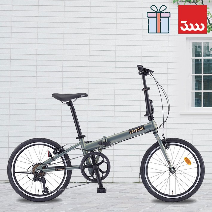 바이크7 2025 삼천리 에피소드 20인치  100 완조립 남녀공용 미니벨로 원터치 7단 블랙 그린 아팔란치아 경량 알루미늄 접이식 폴딩 자전거