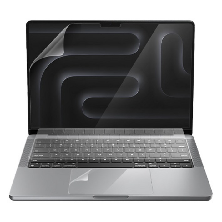 와이케이스 맥북 완벽보호 투명SET 액정 보호필름  키보드 커버 키스킨  트랙패드 보호필름, 1세트