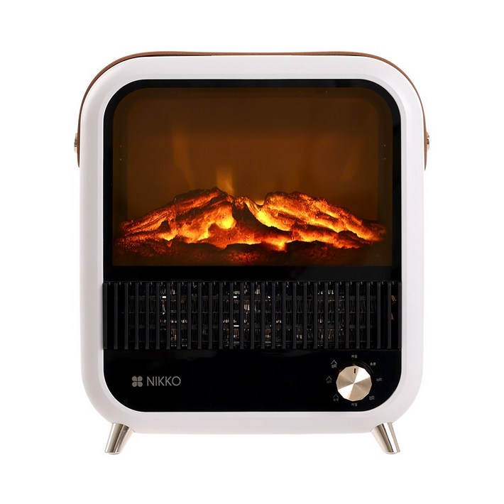 26년형 NEW 니코 PTC 소형 전기 난로 불멍 히터 캠핑 온풍기 NKHF246