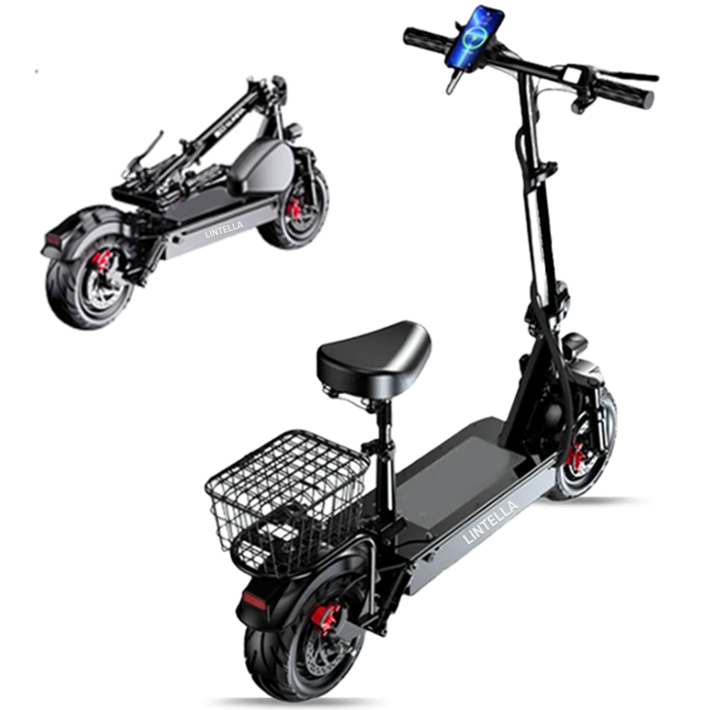 린텔라 전동킥보드 접이식 10인치 좌식 전기 퀵보드 배달 초경량 출퇴근 폴딩 고출력 스쿠터, 1개