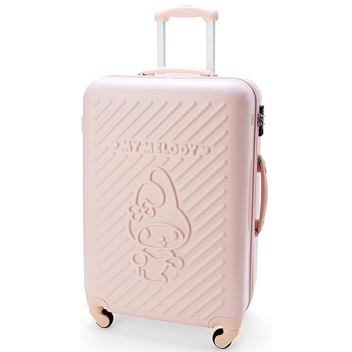 산리오 마이멜로디 캐리어백 하드 캐리어  TSA 락  59L  4륜 캐스터  3단 조절 핸들