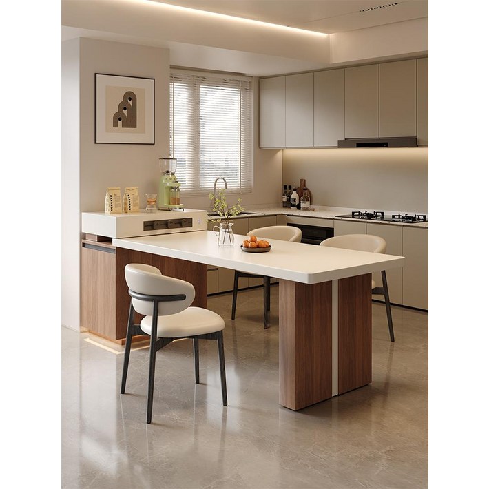 아늑한 다이닝 확장형 아일랜드식탁 좁은주방 홈카페테이블