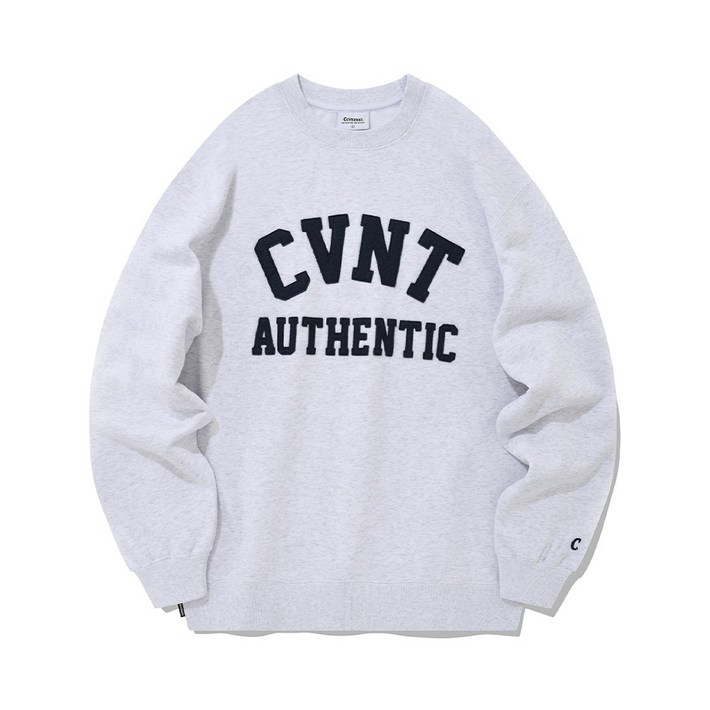 커버낫 본사CVNT 맨투맨 헤더 그레이