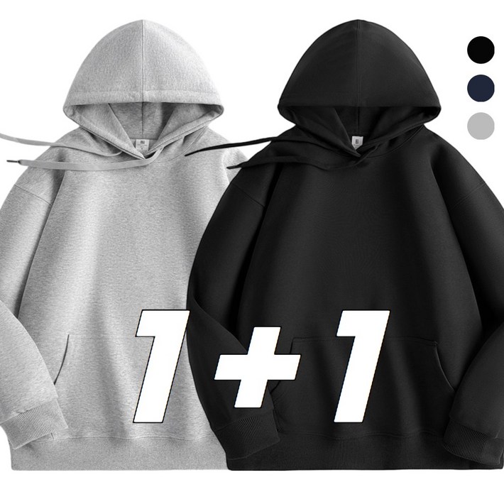 미와이 베이직 무지 오버핏 후드티 11