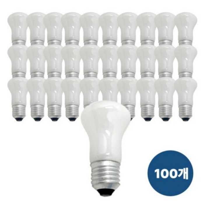 포커스 FOCUS 크립톤 전구 M50 40W E26소켓용 육추용 클립톤 백열전구, 전구색, 100개