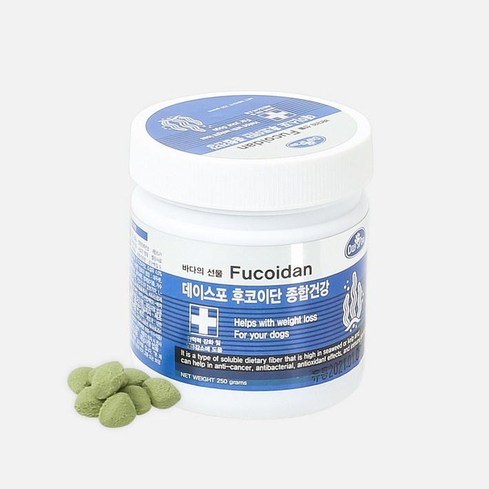 데이스포 후코이단 강아지 영양제 250g 관절 종합 피부 장 영양간식 면역력 간식, 종합건강, 1개
