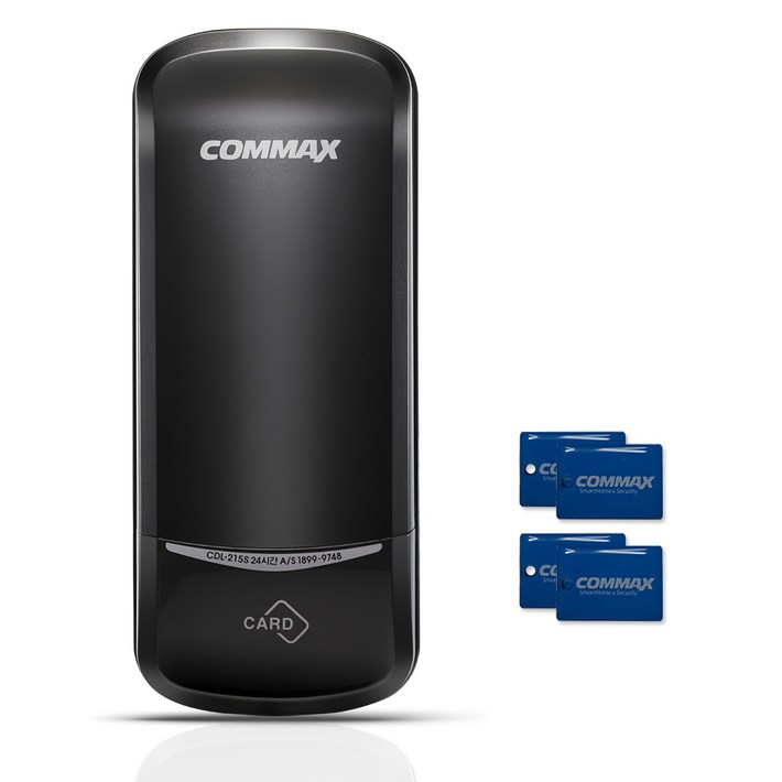 COMMAX 디지털보조키 손잡이 없음 도어락  카드키 4p CDL215S 자가설치