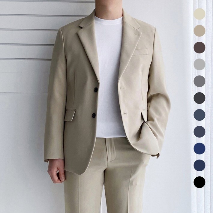 레브클래식 남자 봄 가을 겨울 정장 세트 세미 캐주얼 셋업 수트 하객룩 면접 결혼식 빅사이즈