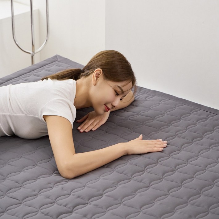 한일의료기 26년형 워셔블 전자파없는 전기장판, 2인용 더블 150x200cm, 차콜그레이