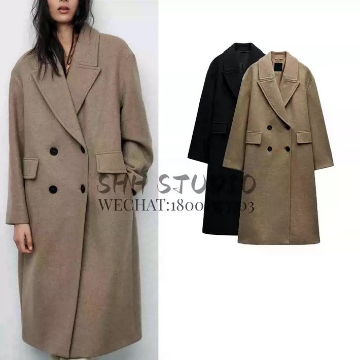 여성울코트 자라 ZARA 블렌드 더블 브레스트 오버사이즈  8073 265