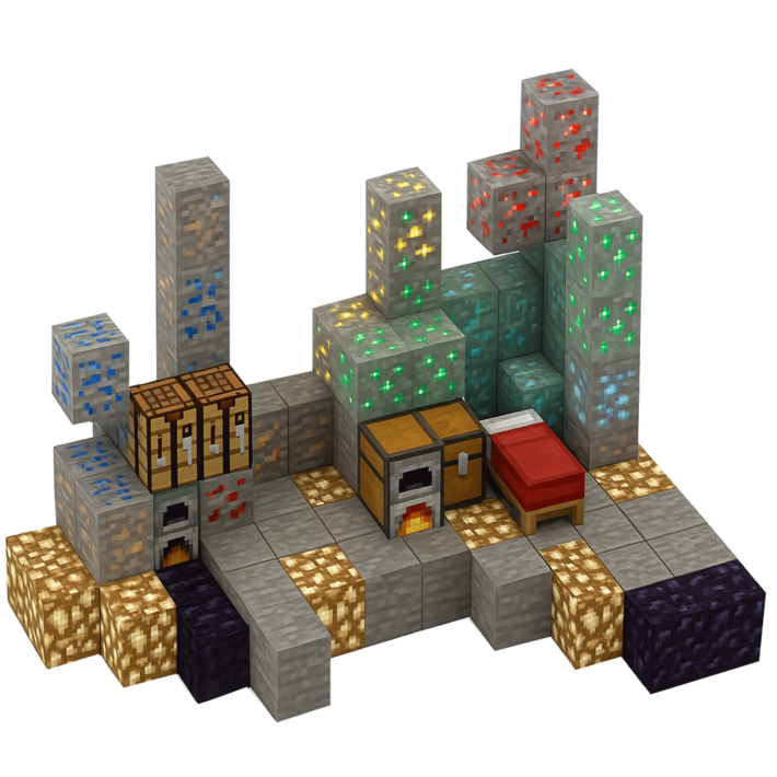 마크 광물 광산 자석 블럭 128피스 마그네틱 큐브 피규어 장난감 세트 웰키자석블럭, 1개