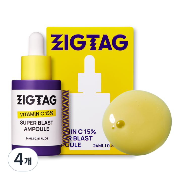 직택 앰플 세럼 순수 비타민C 기미 잡티 색소침착 미백 화이트닝, 4개, 24ml