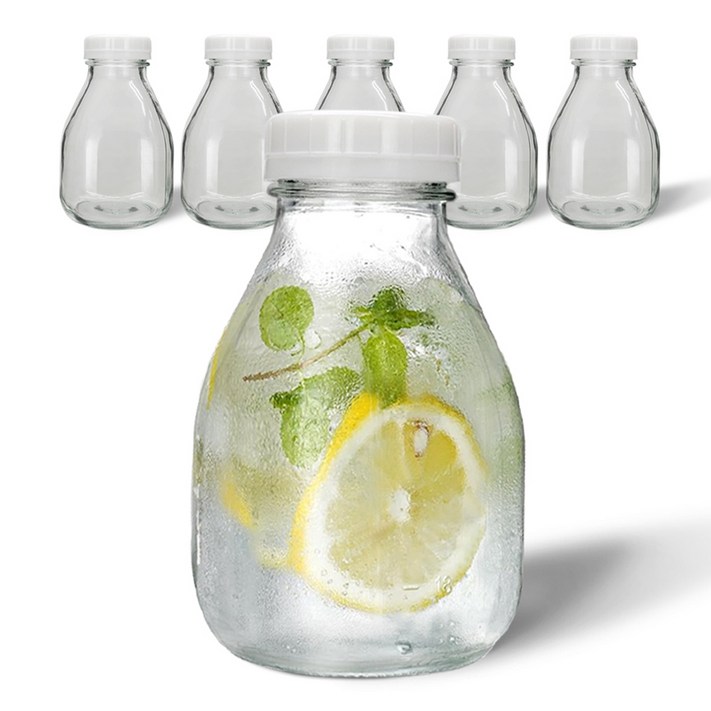 미르 따다닥 사각 주스 밀폐 유리병